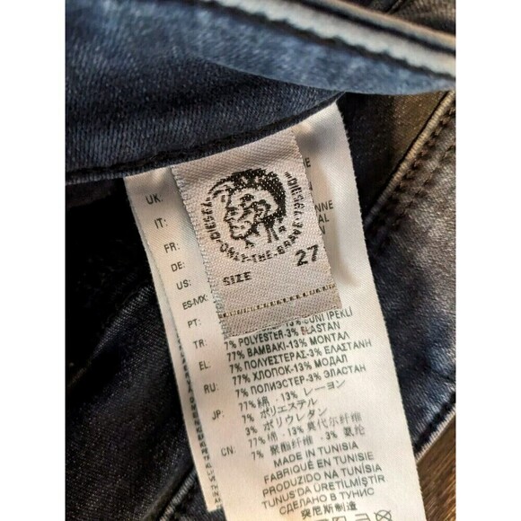 Diesel Women’s Slandy Low Rise Jeans Slim Medium Wash Super Skinny Sz 27 x 30 45 - Picture 6 of 10